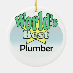 World's best Plumber Ceramic Tree Decoration