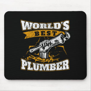 Worlds Best Plumber Plumbing Funny Quotes Mouse Mat