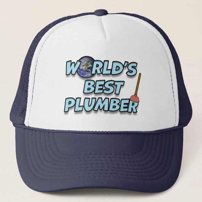 World's best Plumber Trucker Hat (Front)