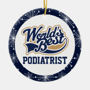 Worlds Best Podiatrist Ceramic Tree Decoration