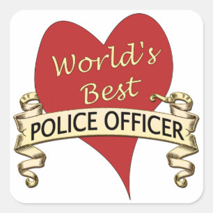 World's Best Police Officer Square Sticker