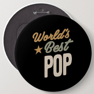 World's Best Pop - Father and Grandpa Gifts 6 Cm Round Badge