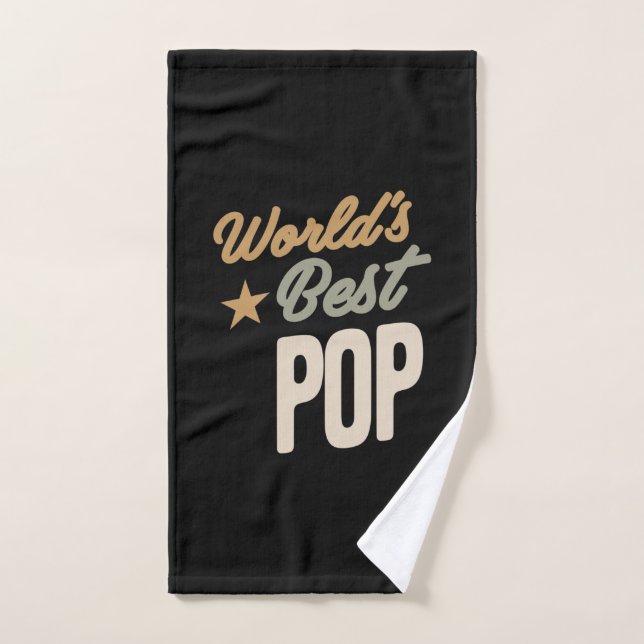 World's Best Pop - Father and Grandpa Gifts Hand Towel (Hand Towel)