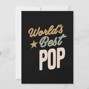 World's Best Pop - Father and Grandpa Gifts Invitation