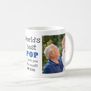 World's Best Pop Love You Most 2 Photo Coffee Mug