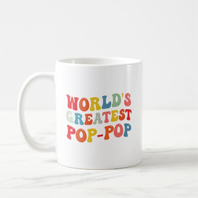 World's Best Pop Pop Fathers Day Coffee Mug (Left)
