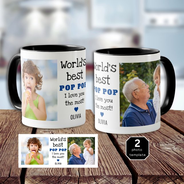 World's Best Pop Pop I Love You Most 2 Photo  Mug (World's Best Pop Pop I Love You Most 2 Photo Mug
)