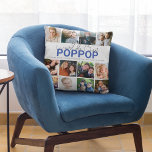 Worlds Best Poppop | Photo Collage Throw Pillow<br><div class="desc">Unique grandkids 12 photo collage pillow makes the perfect gift for any grandparent,  featuring text that reads 'WORLDS BEST POPPOP'  and THE GRANDCHILDRENS NAMES. The editable font styles,  sizes and background colour can be changed by clicking on the customise further link after personalising.</div>