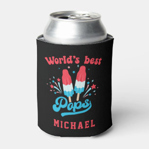 World's Best Pops 4th Of July Can Cooler