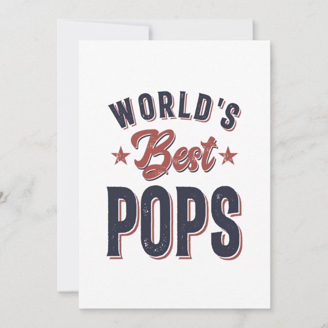World's Best Pops | Father Grandpa Gift Invitation (Front)