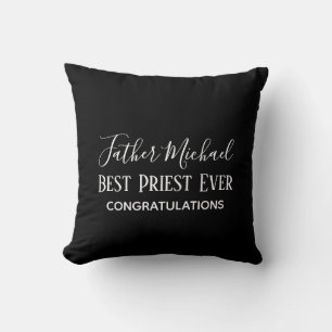 Worlds Best Priest Pastor Deacon Minister Nun Cushion