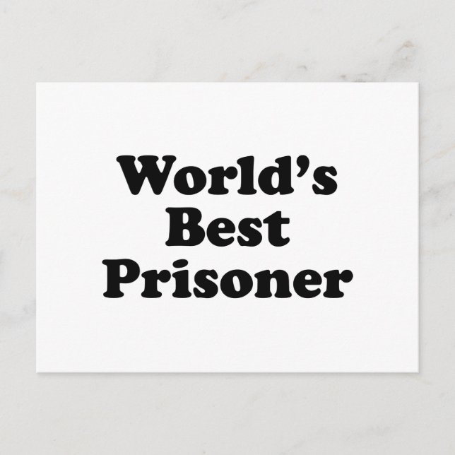 World's Best Prisoner Postcard (Front)