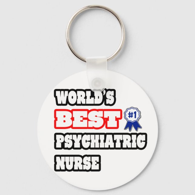 World's Best Psychiatric Nurse Key Ring (Front)