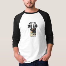 Worlds Best PUG DAD - Dog Father Illustrated Gifts