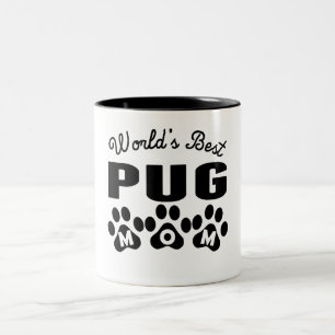 World's Best Pug Mum Two-Tone Coffee Mug