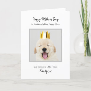 World's Best Puppy Mum Personalised Mother's Day Holiday Card