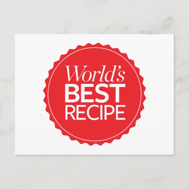 World's Best Recipe Postcard (Front)