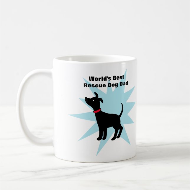 World's Best Rescue Dog Dad Mug Shelter Dog Dad (Left)