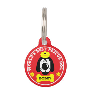 World's Best Rescue Dog Pet Tag