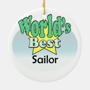 World's best Sailor Ceramic Tree Decoration