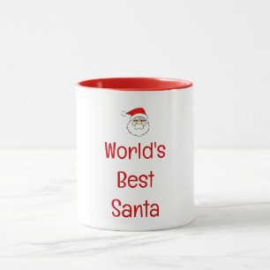 World's Best  Santa  in red Mug