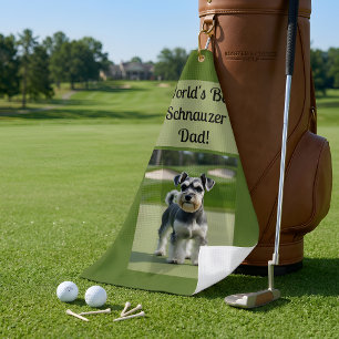 World's Best Schnauzer Dad Golf Towel