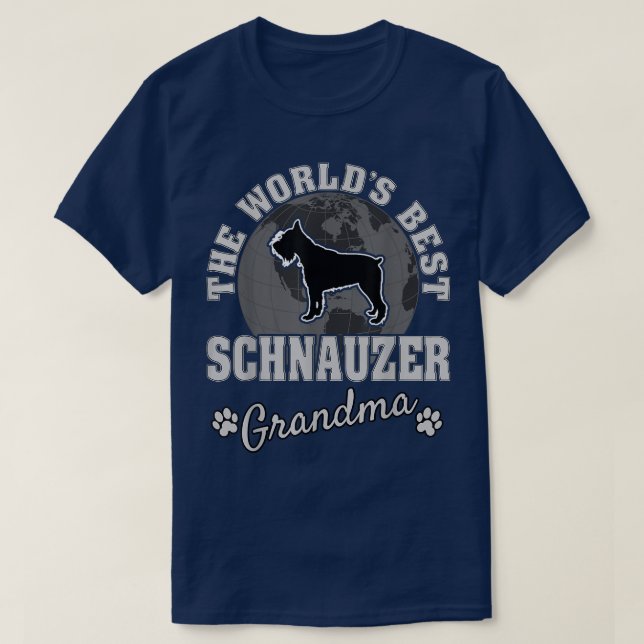 World's Best Schnauzer Grandma T  T-Shirt (Design Front)