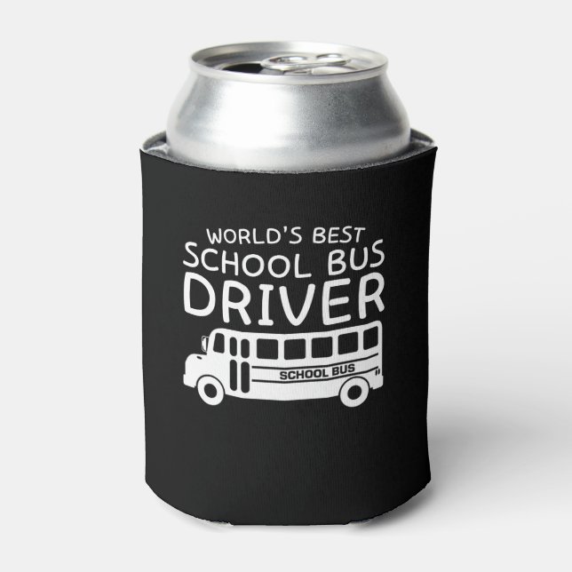 Worlds Best School Bus Driver Gifts Shirt Can Cooler (Can Front)