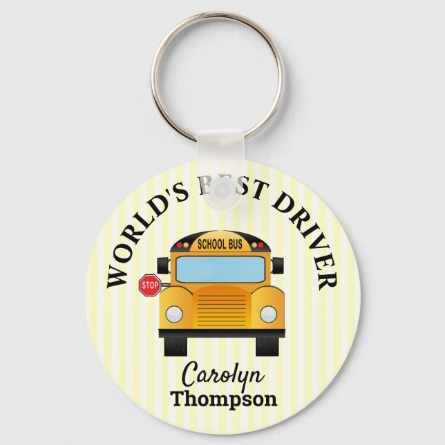 Worlds Best School Bus Driver Key Ring (Front)