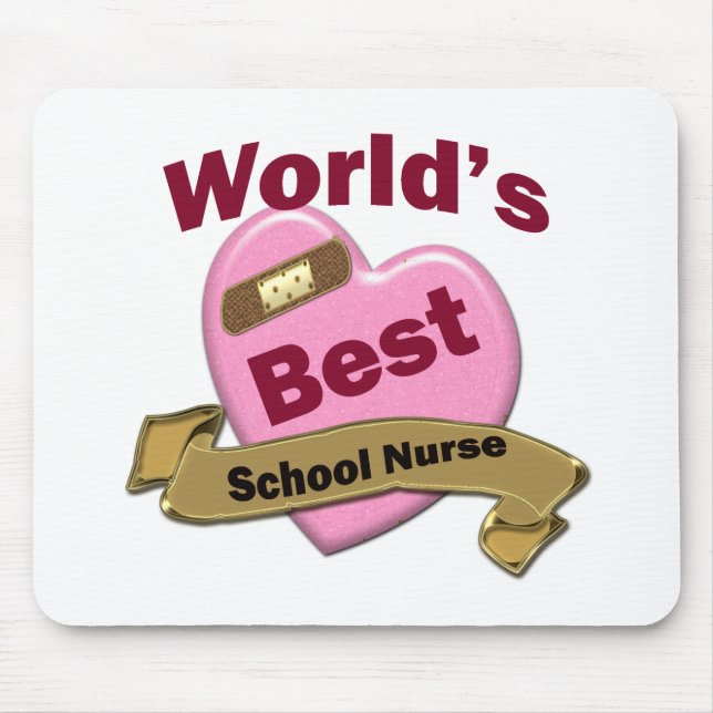 World's Best School Nurse Mouse Mat (Front)