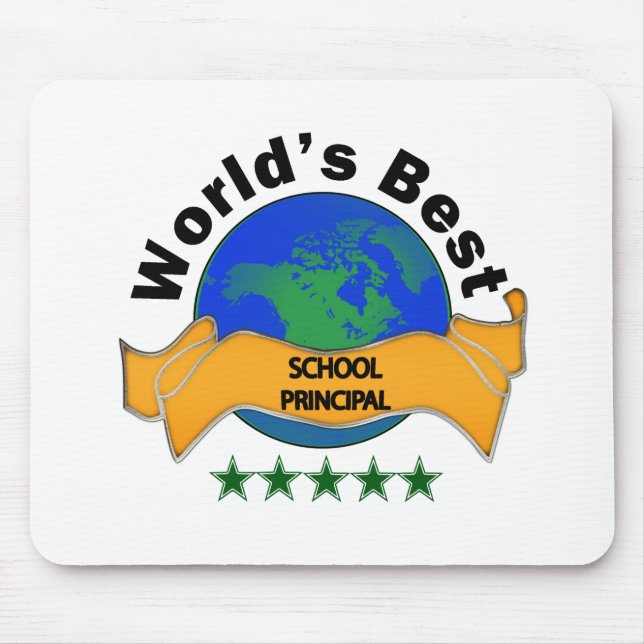World's Best School Principal Mouse Mat (Front)