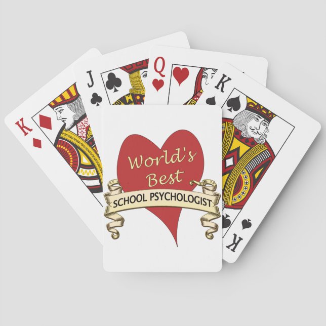 World's Best School Psychologist Playing Cards (Back)