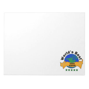 World's Best School Secretary Notepad
