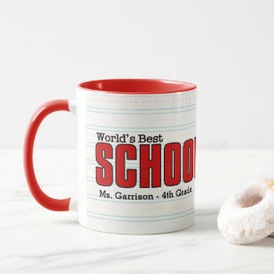 World's Best Schoolteach Funny Speak My Mind Mug