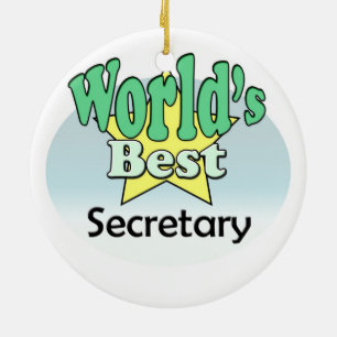 World's best Secretary Ceramic Tree Decoration