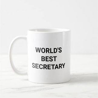 Worlds Best Secretary Funny Career Coworker Gift Coffee Mug