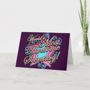 Worlds Best Secretary Holiday Card