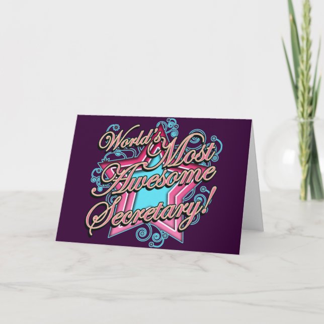 Worlds Best Secretary Holiday Card (Front)