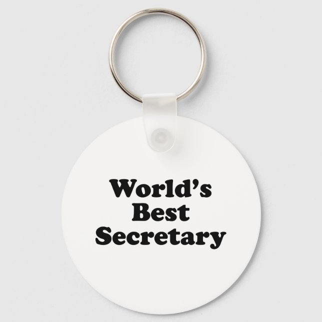 World's Best Secretary Key Ring (Front)
