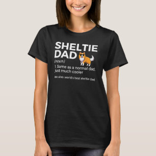 World's Best Sheltie Dad Definition Shetland Sheep T-Shirt
