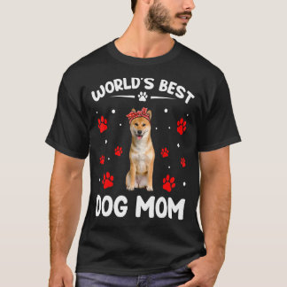 World's Best Shiba Inu Dog Mum Funny Mother's Day T-Shirt