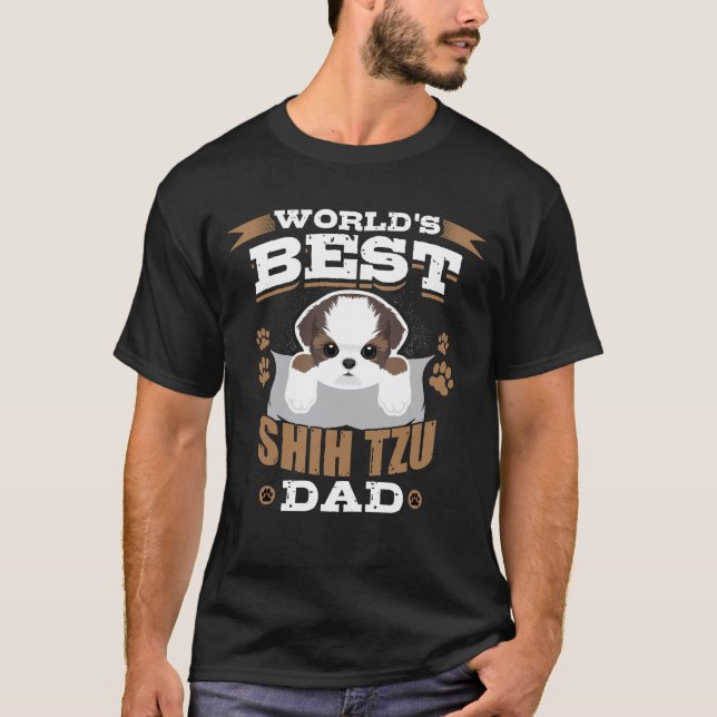 World's Best Shih Tzu Dad Dog Owner T-Shirt (Front)