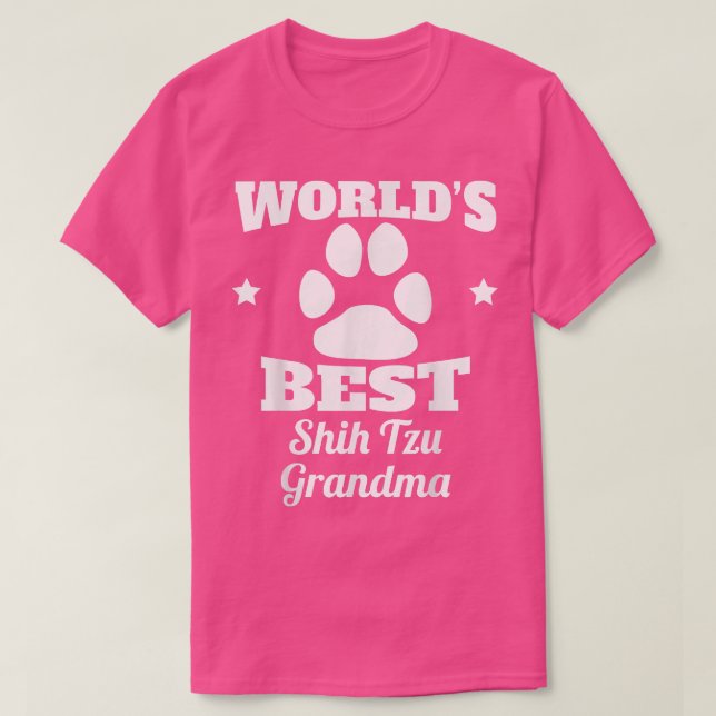 World's Best Shih Tzu Grandma Dog Lover  T-Shirt (Design Front)