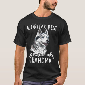 Worlds Best Siberian Husky Grandma Dog Lover Premi T-Shirt