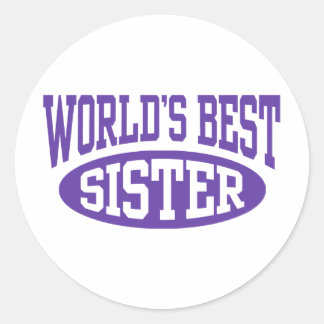 World's Best Sister Classic Round Sticker