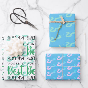 World's Best Snake Mum - Customisable Wrapping Paper Sheet