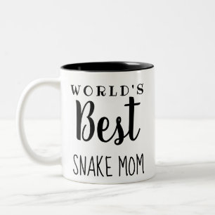 World's Best Snake Mum (Plain) - Customisable Two-Tone Coffee Mug