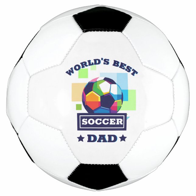 World's Best Soccer Dad Father's Day Football (Front)