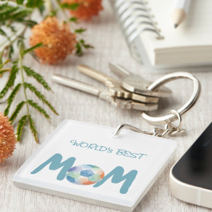 World's Best Soccer Mom Mother's Day Acrylic Key Ring