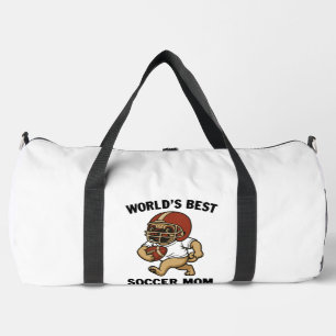 WORLD'S BEST SOCCER MOM - PUG PLAYER DUFFLE BAG